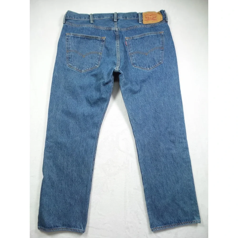 Levis 501 Jeans Mens Size 40 x 30 Blue Denim Classic Button Fly Straight Leg‎